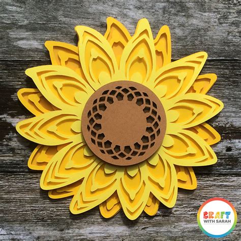 Download 429+ 3D Sunflower SVG Free Crafts